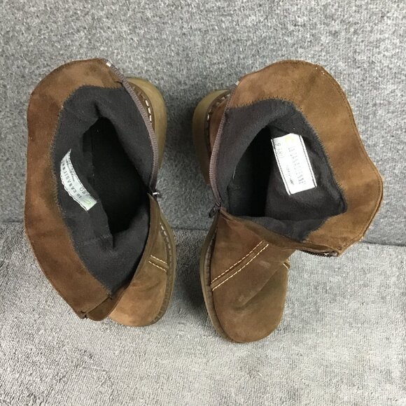 La CANADIENNE Brown Suede Ankle Boots Size 7.5 M - Picture 12 of 13